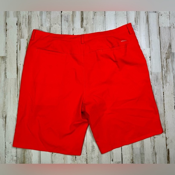 Adidas Golf Shorts Mens 40 Orange Performance Flat Front Casual - Picture 7 of 9